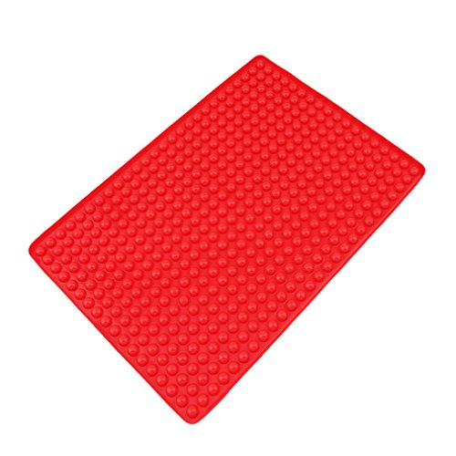 KiaraL Mikrowelle Matte Backmatte Rot Silikon Kochmatte - 2