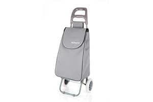 Shopalong Lightweight Shopping Trolley, Hard Wearing With Wheels Foldable Rolling Push Trolly, Flat-Pack Easy Storage