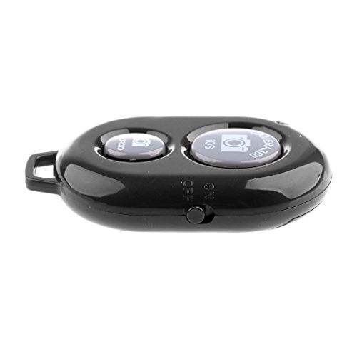 MagiDeal Pulsante di Scatto Remoto Bluetooth Monoposto Stick Selfie per Cellulare Android iPhone iPad Tablet - Nero