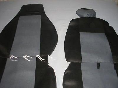 2 x Truck Heavy Driver Side Passenger Side Seat Covers Polyester Grey/Black High Quality New