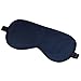 Produktbild Q.KIM 100% Seide Maulbeerseide Schlafmaske Augenmaske Augenbinde für Frauen und Männer Reisen Meditation Silk Eye Mask - Strapazierfähiges verstellbares Kopfband(blau)