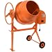 Produktbild Betonmischer | 140L, 650W, mit Handrad, 2 Räder, elektrisch, Stahl, Orange| Mörtelmischer, Zementmischer, Mischer