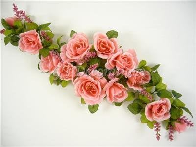 Artificial Silk Wedding Flower Dew Drop Rose Table Centrepiece (Pink) from GT Decorations