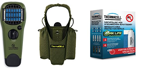 Preisvergleich Produktbild Thermacell Handgerät grün + Holster grün + Nachfüllpack Maxi Life