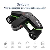 Sublue Scooter sous-Marin Électrique Professionnel Seabow Profondeur 40 m 2 Batteries 98Wh Opération 45 Min Diving Plongée Plage Vacances Été Mer Freestyle Adulte Vert SEABOWAGBAT02
