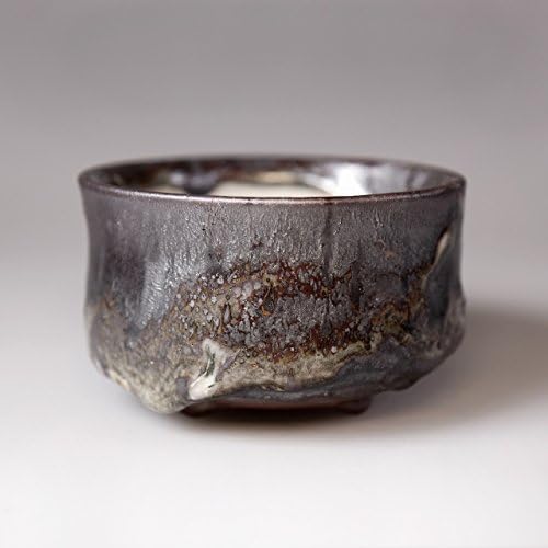 Glost-fired Earthen Teacup- Rich texture,japanese style tea cup handmade Food safe Lead free Glaze, mixed purple black and silver colour,handmade ceramic cup