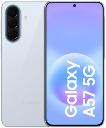 Samsung Galaxy A57 5G, 128GB, 3 anni di Garanzia, Smartphone sottile, Cerchia e Cerca, Gomma Oggetto, Volto Migliore, Tripla Camera, IP68, 5.000 mAh, Awesome Icyblue [Versione Italiana]