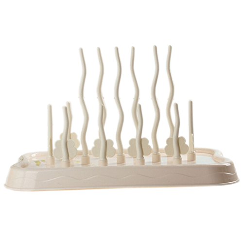 WHITE Baby Newborn Bottles Drying Rack Infant Toddler Nipple Drying Station