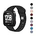 Produktbild TUJUIO Fitbit Versa Bands Premium Soft Sport Silikon Armbanduhr Band mit Metall Schnalle Ersatz für Fitbit Versa Smart Watch Damen Herren, Schwarz