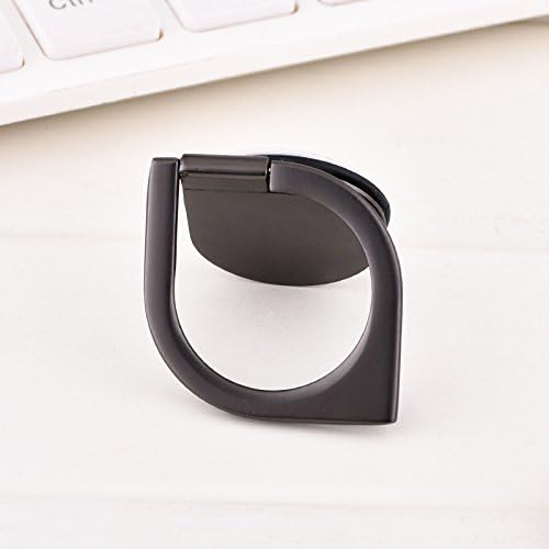 Finger Ring Spinner Holder, 360° Rotation Cell Phone Stand with Great Finger Grip for iPad iPhone 8/8Plus 7/7Plus 6/6s Plus, Samsung Galaxy, Huawei, Xiaomi, Sony, LG Smartphones and Tablets (Black)