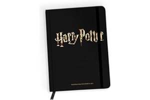 ERT GROUP Cuaderno con licencia original y oficial de Harry Potter, patrón Harry Potter 045 black, con papel rayado, A5