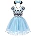 Produktbild OBEEII Baby Mädchen Festlich Fasching Kostüme Polka Dots Prinzessin Tutu Kleid mit Cartoon Maus Ohren Stirnband Geburtstagsparty Pageant Karneval Kleid für Säugling Kinder 4 Jahre Navy