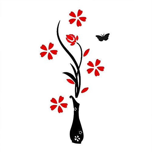 Télécharger Pretty-jin 3D DIY Stickers muraux de Fleurs Amovible Maison décoration de la Chambre Applique Stick Livre eBook France