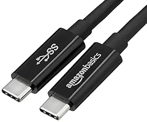 AmazonBasics 6 Feet USB Type C to USB Type C 3.1 Gen1 Cable (Black)