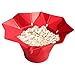Produktbild Mikrowellen Popcorn Maker aus Silikon Popcorn Schüssel Popcorn Popper Popkorn Behälter Popcorn selbst herstellen, Faltschale BPA und PVC-frei Popcorn Backschüssel für Party und Fest (Rot)