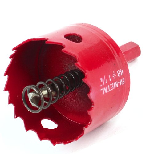 Lochsägenbohrer/Lochsäge für Holz-/Eisenbohrarbeiten, Loch-Durchmesser 48 mm, 6 mm