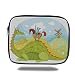 Produktbild Tablet Bag for Ipad,Fantasy,Knight Don Quixote with Horse on Dragon Valley Medieval Fairytale Image,Apple Green Sky Blue,3D Print,Size:13inch