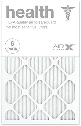 AIRx HEALTH 16x25x1 MERV 13 Pleated Air Filter - Made in the USA - Box of 6