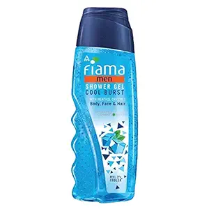 Fiama Men Shower Gel Cool Burst, Body Wash with Skin Conditioners for Moisturised Skin, 250 ml bottle