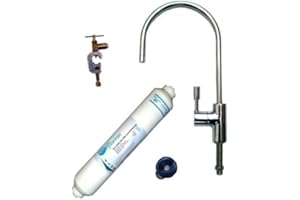 WATER FILTER MAN LTD Under Sink Water Filter System, Modern Swan Neck Chrome Tap