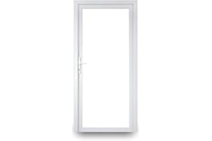 WERKZEUGBILLIGERCOM Nebeneingangstür - 2-fach-Verglasung - 60mm Profil - Ganzglas - innenöffnend - BxH: 1000 x 2100 mm - DIN Rechts