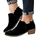 Produktbild Geili Damen Pumps Chelsea Boots Kurzschaft Wildleder Stiefeletten mit Blockabsatz Frauen Übergrößen Keilabsatz Schlüpfen Boots Rutschfest Winterstiefel Freizeitschuhe 36-41