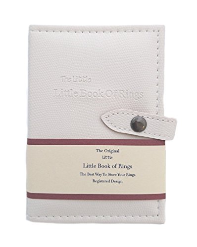 Little Book Of Rings Lagerung für Ringe - Klein Faux-Krokodil Elfenbein