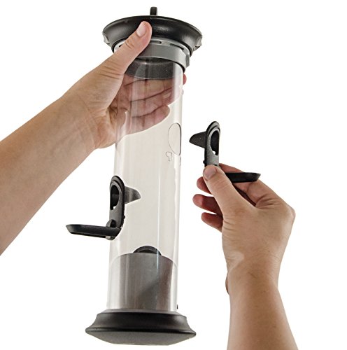 CJ Wildlife 310990619 Wildvogel-Futter-Säule „Apollo“ 4 Öffnungen (EasyClean) Futterstation Wildvogel-Futtersäule - 2