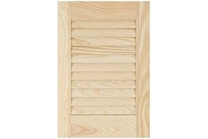 KB TOOLS Porte Louvre en bois de pin – aération ouverte – prête à peindre – porte d'armoire, de placard à lattes – différentes tailles - 435 mm x 294 mm (H x l)