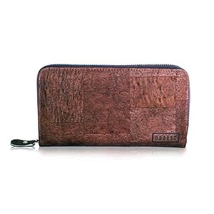 Honest Wallet 100% Natural Cork Leather & Cotton Purse with RFID Blocking - Eco-Friendly & Suitable for Vegans - Brown (Standard, Brown)