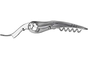 L’ATELIER DU VIN L'ATELIER DU VIN – Soft Machine Crystal – Tire-bouchon design en acier, alliage chromé et polycarbonate – 12,5 cm x 3 cm x 1,5 cm - Prise en main facile – Extraction fluide