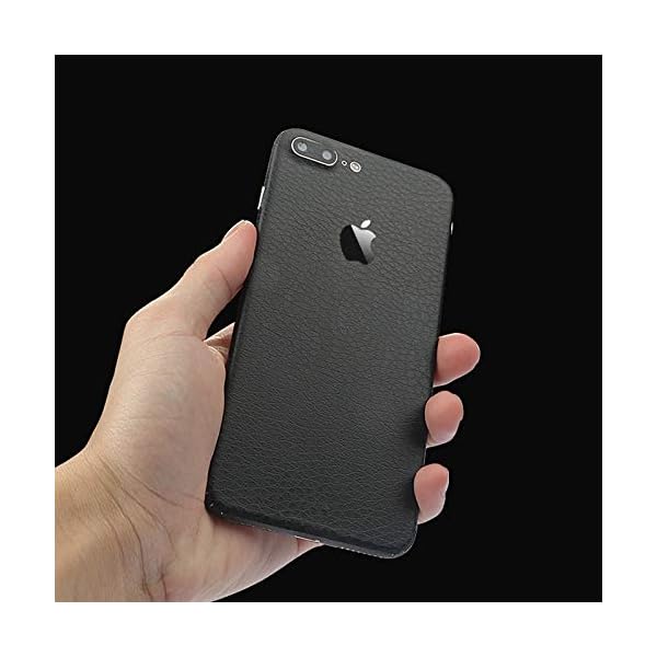 Tectom Schutzhülle für iPhone 7, Leder, mit kompletter Kante, Schutz-Aufkleber für iPhone 7 Plus, for iPhone 7plus, schwarz – Bild 3