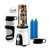 2 Geschwindigkeitsstufen: Niedrige Geschwindigkeitsstufe zum Mixen von Shakes & Hohe Geschwindigkeitsstufe zum Mixen von Smoothies