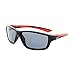 Produktbild H.I.S Polarized Kindersonnenbrille HP40100, schwarz / rot, graue Gläser, 1 Stück
