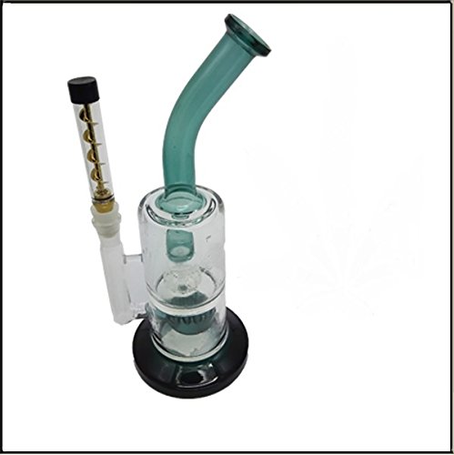 Skanka Twister Glas-Blunt 1,5 Gramm Kräuter Vaporizer Pipe Quarzröhren Gummikappen Reinigungsbürste und Aufbewahrungsbox in Gold mit Drip Tip und Silikon Fit für Bong - 9
