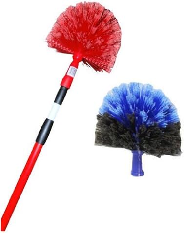 Cobweb Broom / Brush Domed Head with Extendable Handle With Replacement Head