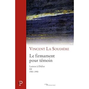 Le firmament pour témoin : Lettres à Didier III 1981-1993 Livre en Ligne - Telecharger Ebook