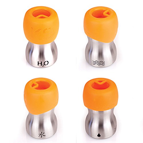H2O4K9-Stainless-Steel-Dog-Water-Bottle-and-Travel-Bowl-Small-270-ml-Orange