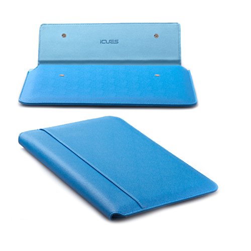 MacBook Pro 15“ Tasche | passend für 14.0 bis 15.6 Zoll Laptops | Hippo Optik blau | iCues Piquante Etui | weitere Leder-Imitat – und Farbvarianten verfügbar | universelle Schutz-Hülle mit Geschenk-Box - 2