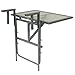 Produktbild Balkonhängetisch SIZILIEN 60x40cm, Stahl silber Glas Balkon Hängetisch Tisch Balkonmöbel Gartenmöbel