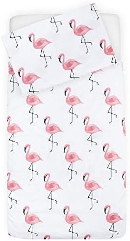 Jollein 140x200cm Tropical Flamingo Duvet Cover - Pink