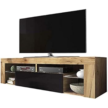 Mendler TV-Rack HWC-A27, Fernsehtisch Lowboard, 45x140x40cm 3D-Struktur