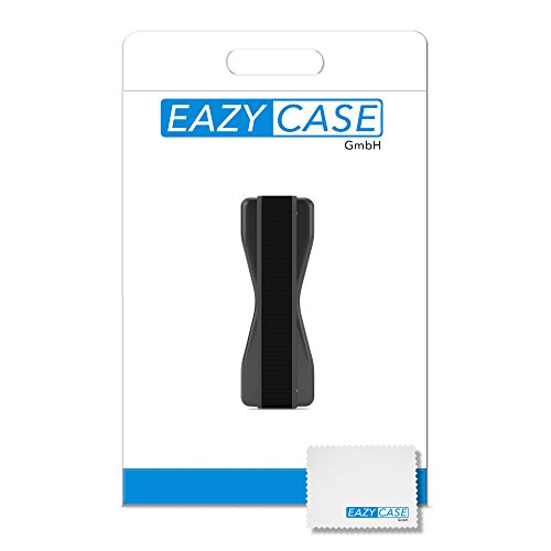 EAZY CASE Premium Finger-Halterung fÃ¼r Apple Smartphone 7 Plus, Samsung Galaxy S7 Edge, Sony Xperia X und mehr - Smartphone Halter fÃ¼r verbesserte Einhandbedienung in Schwarz
