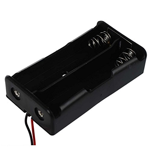 TOOGOO (R) 6 Stueck Schwarzer Kunststoff 2 x3.7V 18650 Typ Batterie Halter - 4