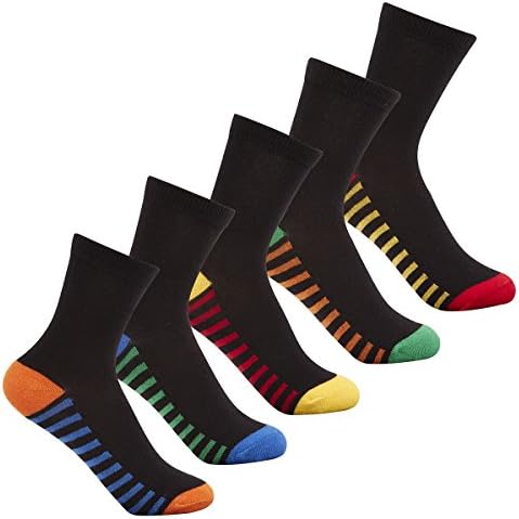Boys Socks with Coloured Toes & Heels