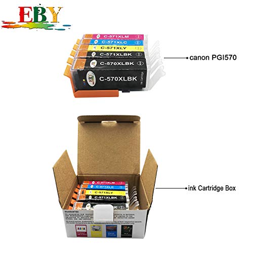 EBY Cartuchos de tinta de repuesto para Canon PGI-570 CLI-571 PGI-570XL CLI-571XL Compatible con Canon Pixma MG5750 TS5050 MG5751 MG5753 MG6850 MG6851 MG6852 TS5051 TS5053 TS5055 TS6050 Impresora TS6051 reviews EBY Cartuchos de tinta de repuesto para Canon PGI-570 CLI-571 PGI-570XL CLI-571XL Compatible con Canon Pixma MG5750 TS5050 MG5751 MG5753 MG6850 MG6851 MG6852 TS5051 TS5053 TS5055 TS6050 Impresora TS6051