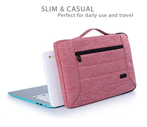 ProCase 14 – 15.6 Zoll Laptop Sleeve Case Cover Tasche für 15 Zoll MacBook Pro / Pro Retina, Sleeve Tasche für 14 15 Zoll Laptop Ultrabook Notebook Chromebook Lenovo Dell Toshiba HP ASUS Acer -Rosa - 5