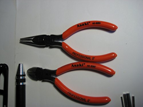 Walant 6 IN 1 Spule DIY Wicklung Jig Kit Werkzeug Set: Spitzzange & Schere & 3 IN 1 DIY Spule Jig & Keramik Pinzette & Krummsäbel Pinzette Aus Rostfreiem Stahl & 8-in-One-Multi-Tool Pen & Widerstand Spannungsprüfer & Seitenschneider & Flannelette Beutel & Kunststoff Box & Tragbare Zipper Etui, Machen 1.5mm 2.0mm 2.5mm 3.0mm 3.5mm 4.0mm Spule - 2