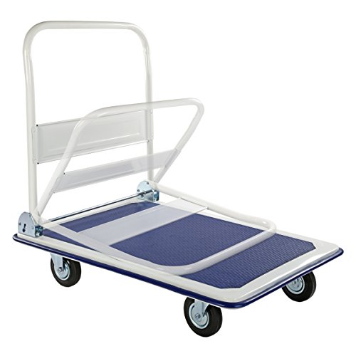 Plattformwagen Transportwagen mit umlegbarem Schiebebügel 150 Kg - 3
