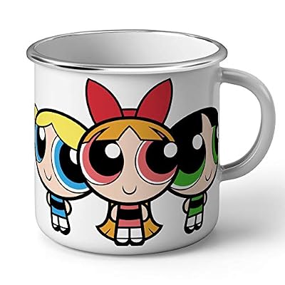 Fabulous Mug en Métal Emaillé Super Nanas Powerpuff Girls Cartoon Enfant Dessin ANime